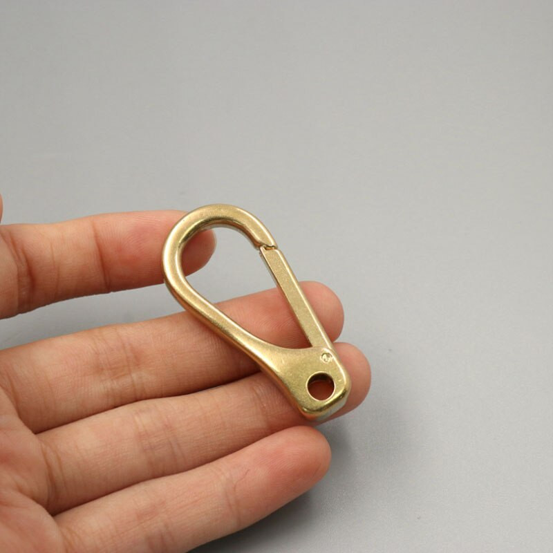 2 kom 43 mm kopča za zavjese od čistog mesinga Razdvojeni privjesak za ključeve Kuka za lanac Petlja za privjesak za ključeve Remen za ključeve Torba za novčanik Kožna izrada Kuke za remen