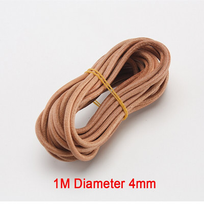 Κορδόνι από γνήσιο δέρμα 1-5 μέτρα Σχοινί κορδόνι Δαντέλα Φυσικό Veg-tan Δερμάτινο λουράκι Κορδόνια Υφαντό κολιέ σχοινί 1-5 χιλιοστά