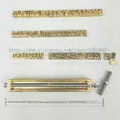 Messingist painduvad tähed, CNC graveerimisvorm, kuuma fooliumiga stantsimine, number, tähestik, sümbol