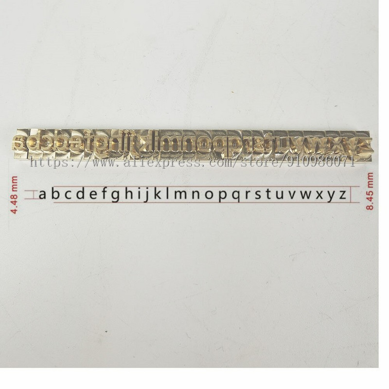 Messingist painduvad tähed, CNC graveerimisvorm, kuuma fooliumiga stantsimine, number, tähestik, sümbol