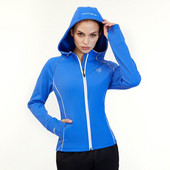 Naiste talvine fliisjakiga välispordiga jooksvad kapuutsid, krae tõmblukk Jalgrattasõidu pikkade varrukatega mantel külmakindel tuulekindel