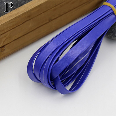 Πολύχρωμη PU Δερμάτινη λωρίδα Πλεκτό επίπεδο Δερμάτινο κορδόνι Σχοινί DIY Κολιέ Βραχιόλι Αξεσουάρ κατασκευής κοσμημάτων 30cm*1cm