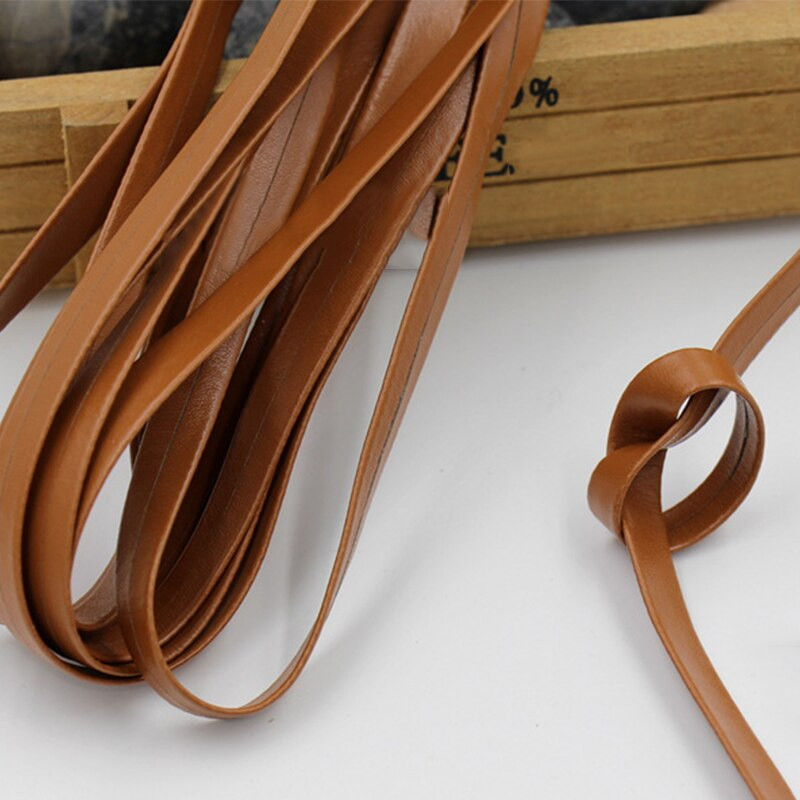 Πολύχρωμη PU Δερμάτινη λωρίδα Πλεκτό επίπεδο Δερμάτινο κορδόνι Σχοινί DIY Κολιέ Βραχιόλι Αξεσουάρ κατασκευής κοσμημάτων 30cm*1cm