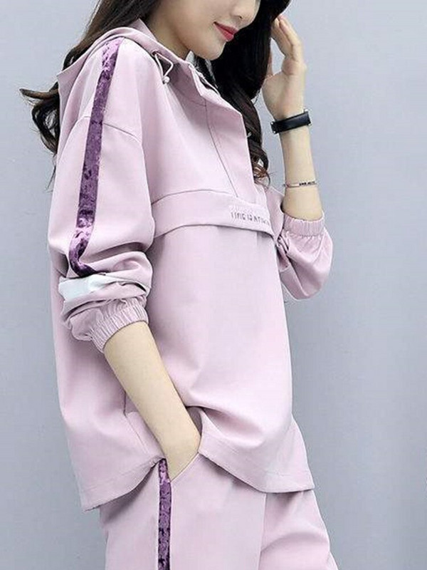 2022 m. rudens Naujas laisvas laisvalaikio sportinis kostiumas moterims Madingi amžių mažinantys dviejų dalių treniruočių drabužiai mergaičių bėgimo kostiumai sportinis kostiumas