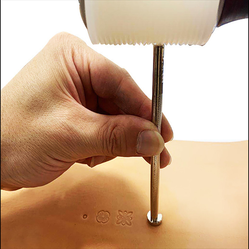 8 capete cu o singură tijă sculptură în piele, instrument combinat de imprimare, model de perforare grafică, perforare, bricolaj, artă, sculptură în piele, imprimare