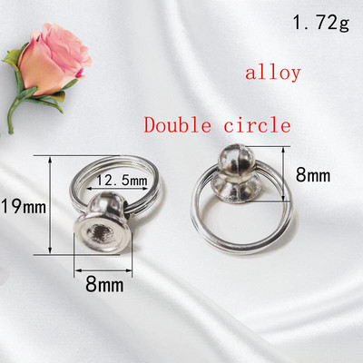 10 buc/lot 8mm 9mm alamă inel de tragere șurub nit artizanat din piele geantă din piele decorare nit cap de călugăr feronerie pentru cuie cataramă pentru cuie