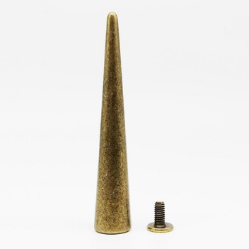 10 σετ 10x54mm Μεταλλικό ντεκόρ Punk Bullet Warhead Spike Cone Screwback Screw Rivet Stud for DIY Crafts Bag Belt Jacket