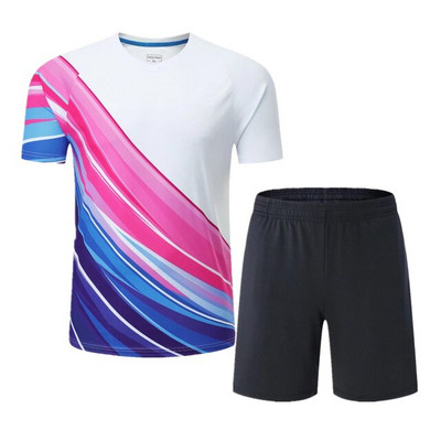 Γυναικείο και ανδρικό πουκάμισο τένις Σορτς για αγόρι κορίτσι Στολή μπάντμιντον παιδικό σετ πινγκ πονγκ Κοντό μανίκι κοστούμι προπόνησης Fast Dry Sportswear