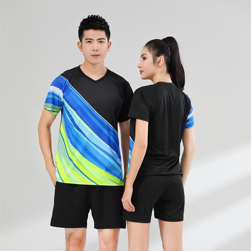 Γυναικείο και ανδρικό πουκάμισο τένις Σορτς για αγόρι κορίτσι Στολή μπάντμιντον παιδικό σετ πινγκ πονγκ Κοντό μανίκι κοστούμι προπόνησης Fast Dry Sportswear