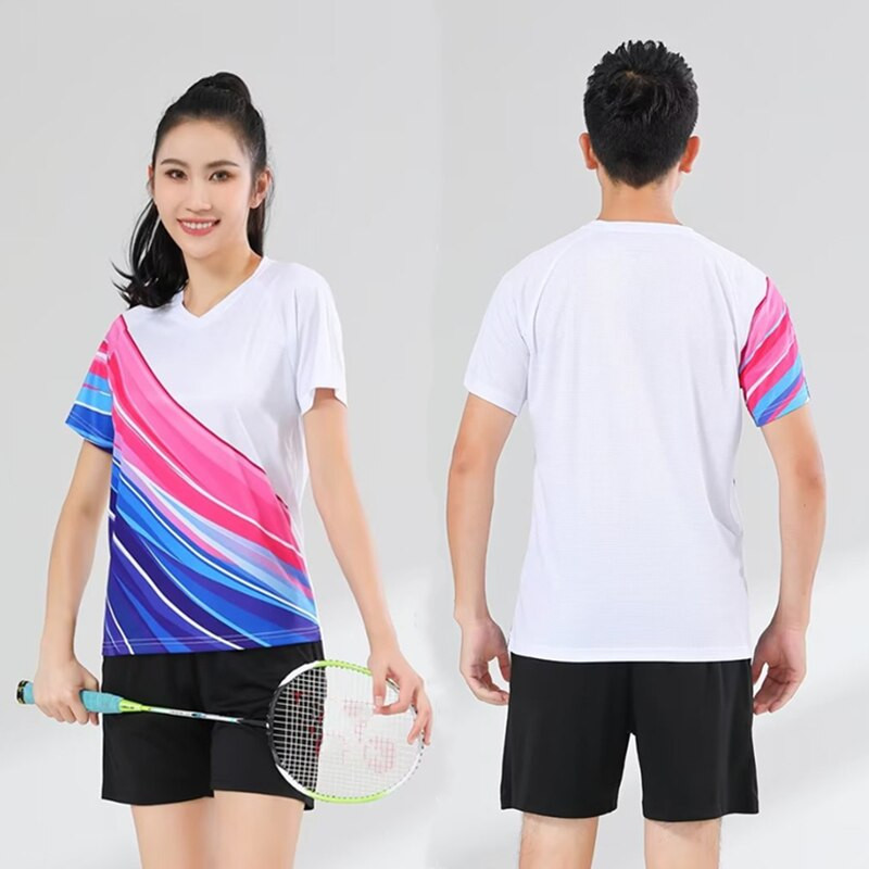 Γυναικείο και ανδρικό πουκάμισο τένις Σορτς για αγόρι κορίτσι Στολή μπάντμιντον παιδικό σετ πινγκ πονγκ Κοντό μανίκι κοστούμι προπόνησης Fast Dry Sportswear