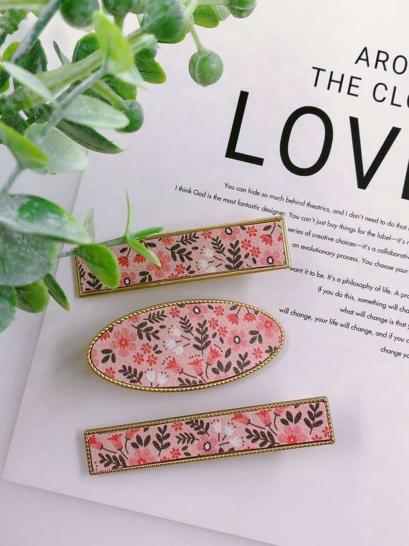 Uus Rainbow 10 tk/partii KC kullast õõnestatud enamik moodsaid metallist juukseklambrid aksessuaarid meisterdatud kunstnahast naistele