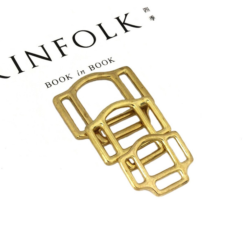 1kom Čvrsti mjedeni ular za konja, četvrtasti, 3-strani ular, kopče, kopče za konjičku opremu Kožna izrada DIY hardverski dodatak