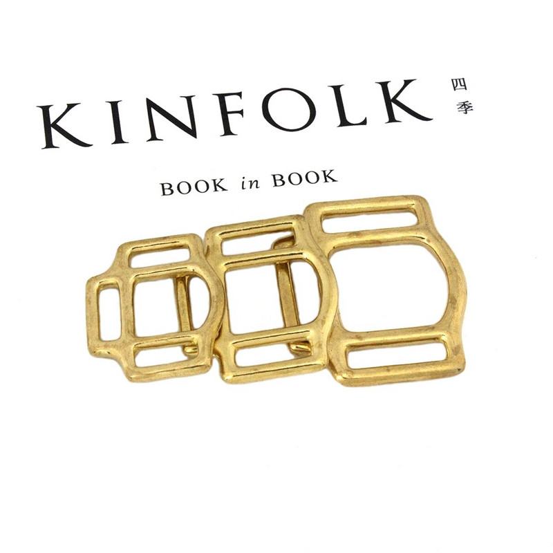 1kom Čvrsti mjedeni ular za konja, četvrtasti, 3-strani ular, kopče, kopče za konjičku opremu Kožna izrada DIY hardverski dodatak