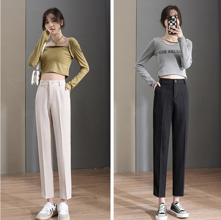 Ravni model elegantnih ženskih hlača