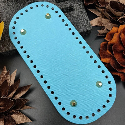 9 värvi Kvaliteetne kootud koti põhi Nahast koti aksessuaarid Käsitsi valmistatud põhi aukudega Isetehtud heegeldatud koti põhi Pu alus