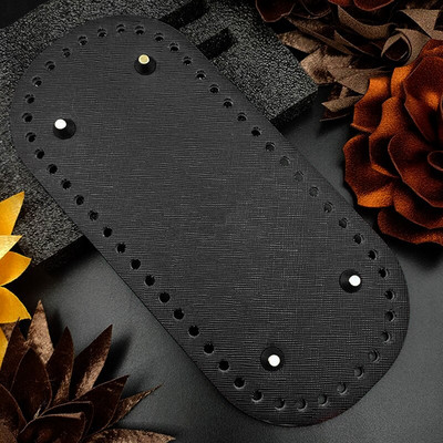 9 värvi Kvaliteetne kootud koti põhi Nahast koti aksessuaarid Käsitsi valmistatud põhi aukudega Isetehtud heegeldatud koti põhi Pu alus