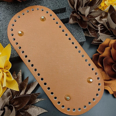 9 värvi Kvaliteetne kootud koti põhi Nahast koti aksessuaarid Käsitsi valmistatud põhi aukudega Isetehtud heegeldatud koti põhi Pu alus