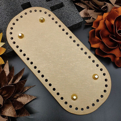 9 värvi Kvaliteetne kootud koti põhi Nahast koti aksessuaarid Käsitsi valmistatud põhi aukudega Isetehtud heegeldatud koti põhi Pu alus