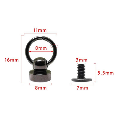 100 buc diametru 8mm/9mm DIY curea inel rotativ cap de călugăr mamelon dimensiunea unghiilor pentru telefon mobil husă geantă din piele nit