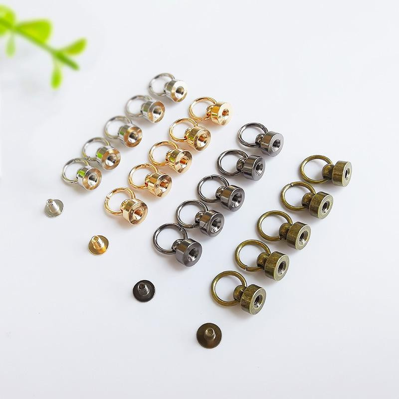 100 buc diametru 8mm/9mm DIY curea inel rotativ cap de călugăr mamelon dimensiunea unghiilor pentru telefon mobil husă geantă din piele nit