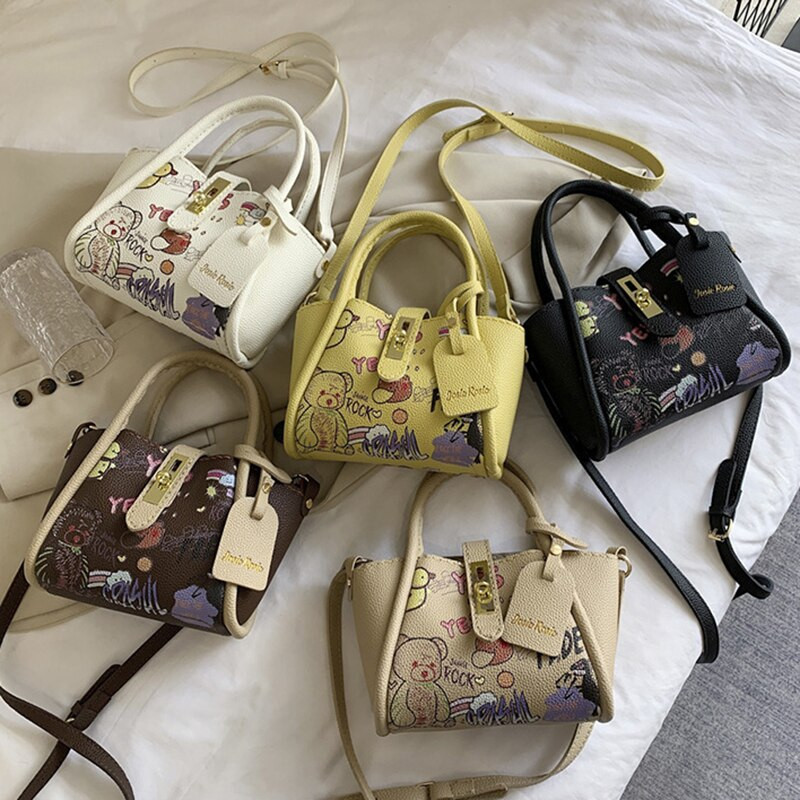 1 set de cusături pentru genți de mână cu graffiti realizate manual cu cusut Material pentru geantă de mână Accesorii din piele PU