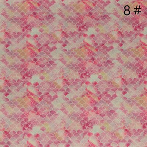 A4 Ombre Glitter Pu Leather DIY Colorful Gradient Fish Scale Pattern Mermaid Handmade EMWSJW