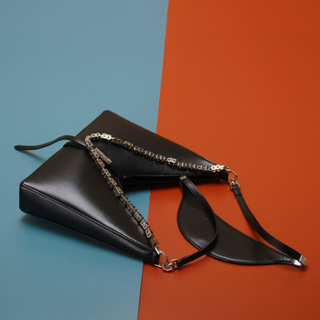 Γυναικεία γεωμετρική τσάντα Super Fiber Leather Ins Popuar Ampit Crossbody Handbag Μεταλλική αλυσίδα Special 2021 New Arrival Lady Bags