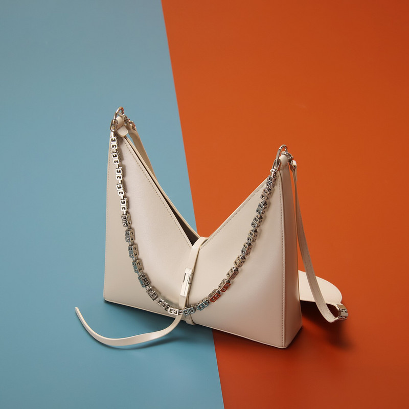 Geometrijska torba za žene od super vlaknaste kože Ins Popuar Ampit torbica preko ramena Metalni lanac Specijalne ženske torbe Novi dolazak 2021.