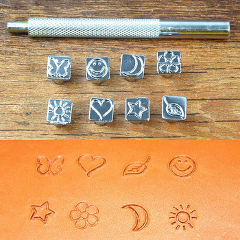 DIY Δερμάτινα Puncher Tools Letter Stamp Tool Κεφαλαία κεφαλαία γράμματα 26 Alphabet Leather Craft Stamps Working Saddle 3,5-7mm