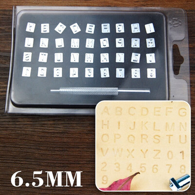 DIY Δερμάτινα Puncher Tools Letter Stamp Tool Κεφαλαία κεφαλαία γράμματα 26 Alphabet Leather Craft Stamps Working Saddle 3,5-7mm