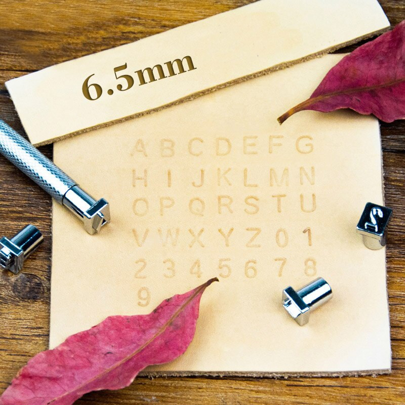 DIY Δερμάτινα Puncher Tools Letter Stamp Tool Κεφαλαία κεφαλαία γράμματα 26 Alphabet Leather Craft Stamps Working Saddle 3,5-7mm