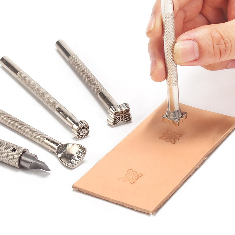 Σετ γραμματοσήμων δερμάτινων χειροτεχνιών χαρακτικής χειροτεχνίας εκτύπωσης εργαλείων κατασκευής σέλας με σφυρί σφράγισης DIY σετ εργαλείων χειροτεχνίας από δέρμα