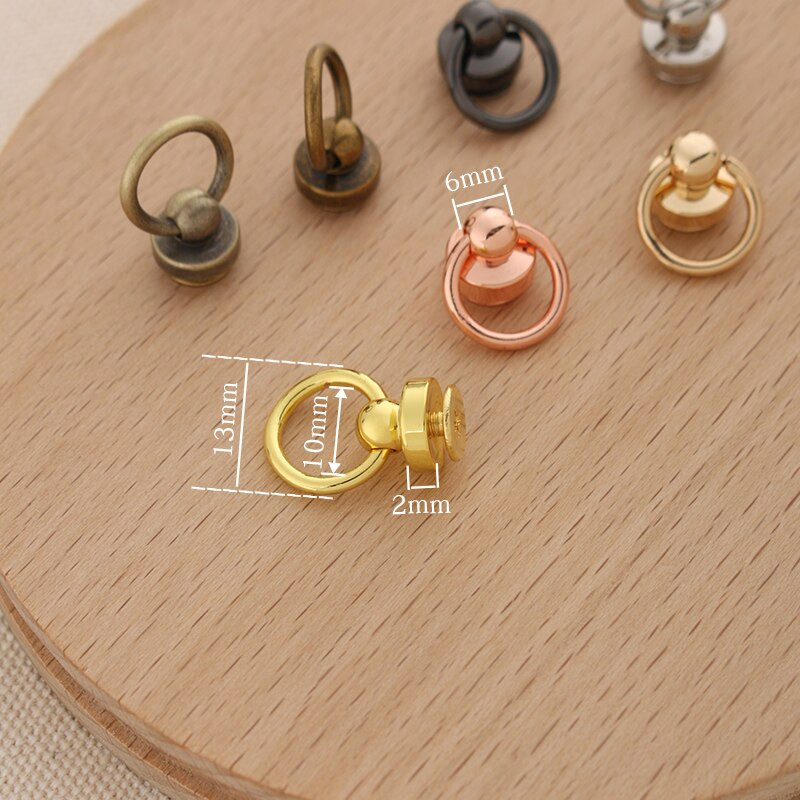 Visokokvalitetni metalni kuglični stup od 10 komada s O prstenom Zakovice Zakovice Zavrtnje za čavle Okrugla glava Spojnice Šiljci Kožni pribor za rukotvorine