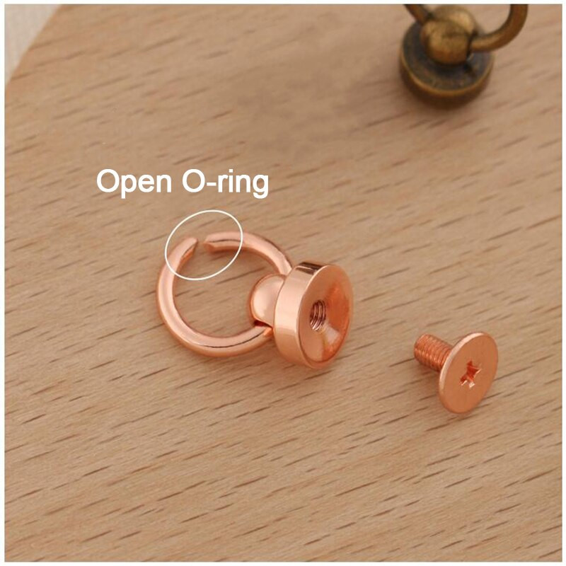 Visokokvalitetni metalni kuglični stup od 10 komada s O prstenom Zakovice Zakovice Zavrtnje za čavle Okrugla glava Spojnice Šiljci Kožni pribor za rukotvorine