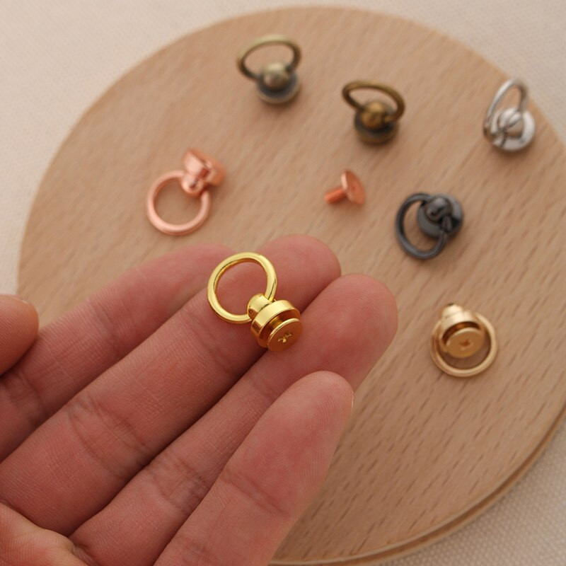 Visokokvalitetni metalni kuglični stup od 10 komada s O prstenom Zakovice Zakovice Zavrtnje za čavle Okrugla glava Spojnice Šiljci Kožni pribor za rukotvorine