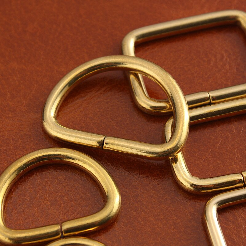 10 бр. D пръстен, плътни месингови катарами, каишка за раница, колан, нашийник за кучета, закопчалка за домашни любимци, закопчалка, закопчалка, кожени занаятчийски чанти, аксесоари