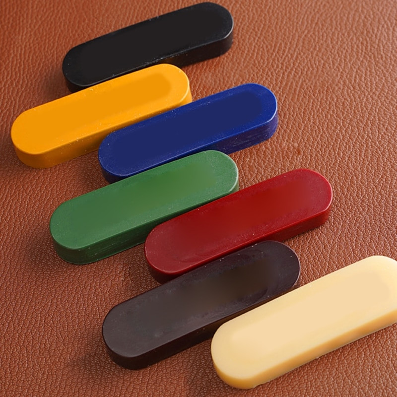 1 бр. Восък за полиране на гладка кожа с овална форма Консумативи за полиране на кожа 7 цвята Ръчно изработени инструменти за шлифоване на кожа