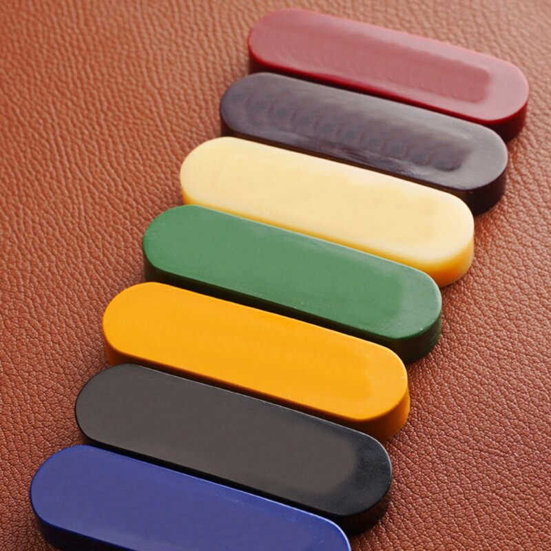 1 бр. Восък за полиране на гладка кожа с овална форма Консумативи за полиране на кожа 7 цвята Ръчно изработени инструменти за шлифоване на кожа