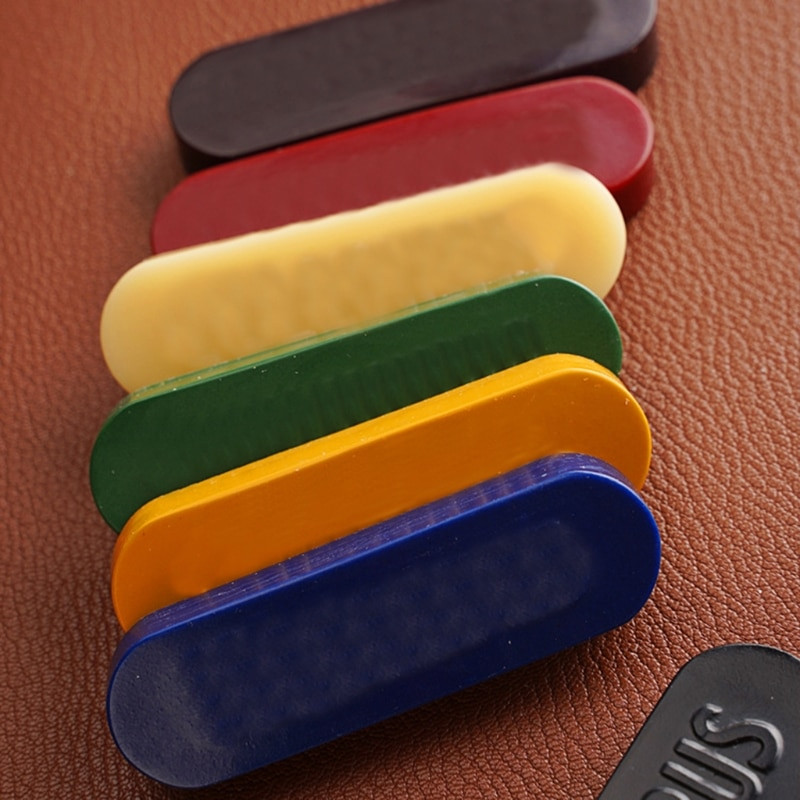 1 бр. Восък за полиране на гладка кожа с овална форма Консумативи за полиране на кожа 7 цвята Ръчно изработени инструменти за шлифоване на кожа