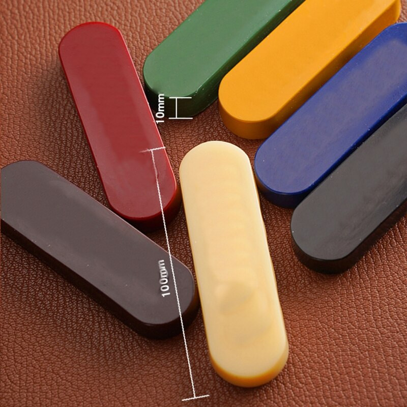 1 бр. Восък за полиране на гладка кожа с овална форма Консумативи за полиране на кожа 7 цвята Ръчно изработени инструменти за шлифоване на кожа