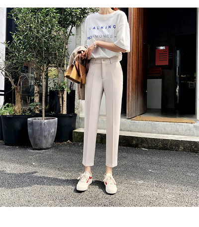 Moodsad kõrge vöökohaga sirge säärega püksid naistele