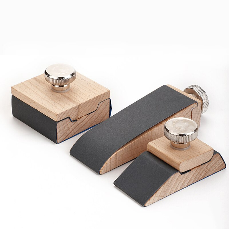 Instrument de tăiere pentru artizanat din piele, bloc de fag, instrument tăbăcit manual, pentru șlefuirea marginilor din lemn, tratament pentru șmirghel
