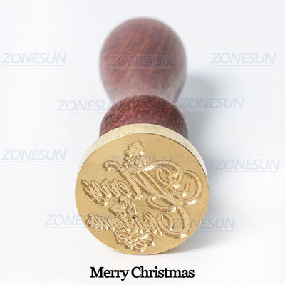 ZONESUN Φράση ευλογίας Σφραγίδα με ξύλινη λαβή για συσκευασία δώρου Γράμμα φάκελοι δέματα Προσκλητήρια γάμου