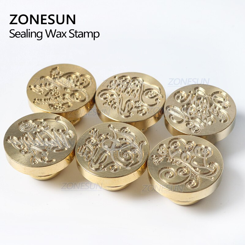 ZONESUN Φράση ευλογίας Σφραγίδα με ξύλινη λαβή για συσκευασία δώρου Γράμμα φάκελοι δέματα Προσκλητήρια γάμου