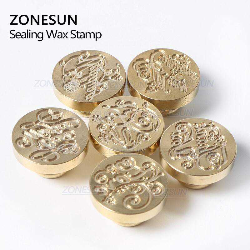 ZONESUN Φράση ευλογίας Σφραγίδα με ξύλινη λαβή για συσκευασία δώρου Γράμμα φάκελοι δέματα Προσκλητήρια γάμου