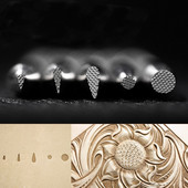 δερμάτινο εργαλείο εκτύπωσης εργαλείο διάτρησης εργαλείο σκάλισμα για δερμάτινο σετ εργαλείων DIY με ανάγλυφο σχέδιο σκίασης δερμάτινη χειροτεχνία