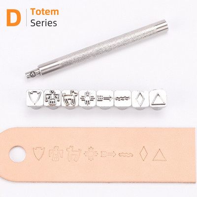 Δερμάτινο Εργαλειοθήκη εκτύπωσης Κράμα σφραγίδα σφράγισης σκάλισμα φυτών μοτίβο εντόμων Δέρμα Χειροποίητο DIY Crafts Making Printing Tool Tool