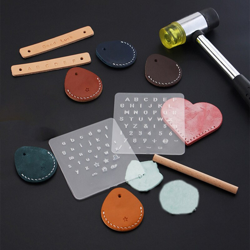 „Pasidaryk pats“ odinis perforatorius, skaidrus abėcėlės raidžių skaičius antspaudų rinkinys, plastikinis odinis įrankis, vaško antspaudo antspaudas, rankų darbo praktiškas