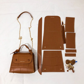 1 комплект нова ръчно изработена ръчно изработена куриерска чанта Стил на ръчни шевове с шевни инструменти Аксесоари за чанти Хендел Аксесоари от изкуствена кожа