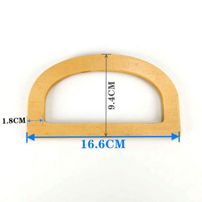 Υψηλής ποιότητας Ξύλινη λαβή Αντικατάσταση DIY τσάντα τσάντα τσάντα λαβές δαχτυλίδι φορητό λουρί τσάντας τσάντα τσάντα αξεσουάρ Χειρολαβή τσάντα